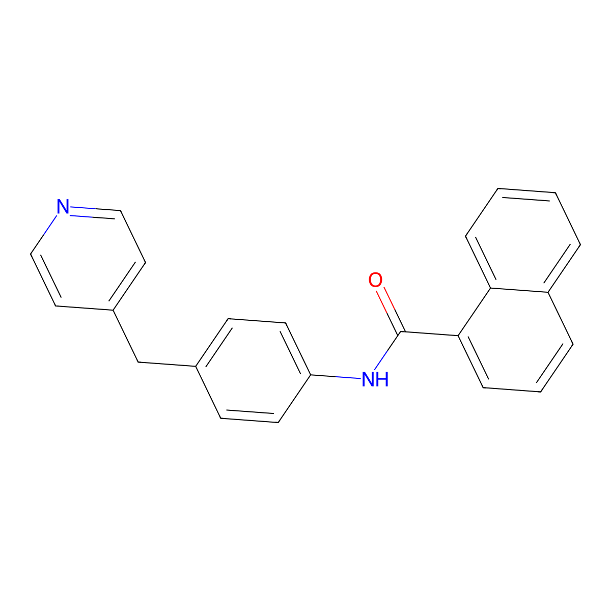 N-[4-(pyridin-4-ylmethyl)phenyl]naphthalene-1-carboxamide molecular structure, CAS 313067-89-9