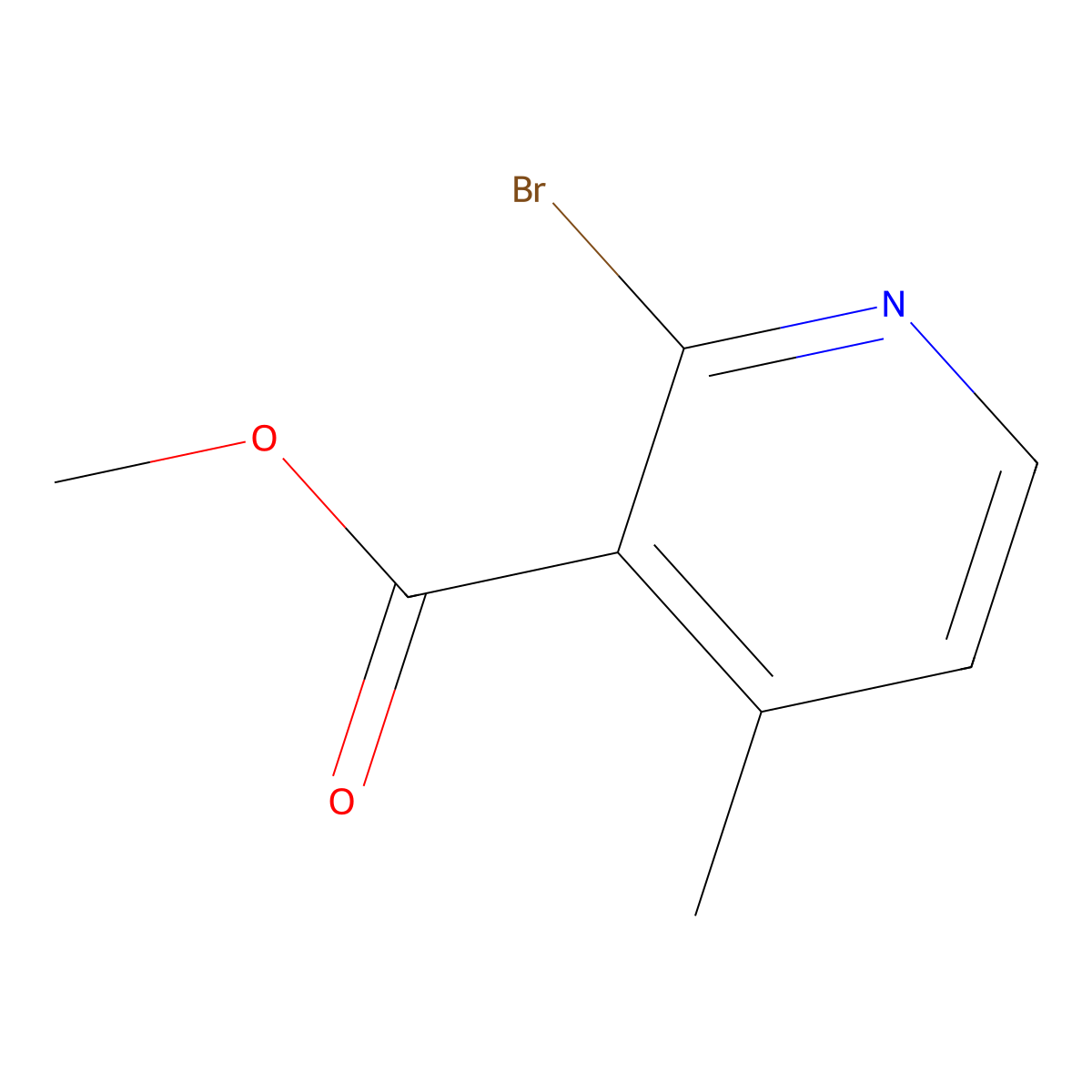 Methyl 2-bromo-4-methylnicotinate molecular structure, CAS 313070-65-4