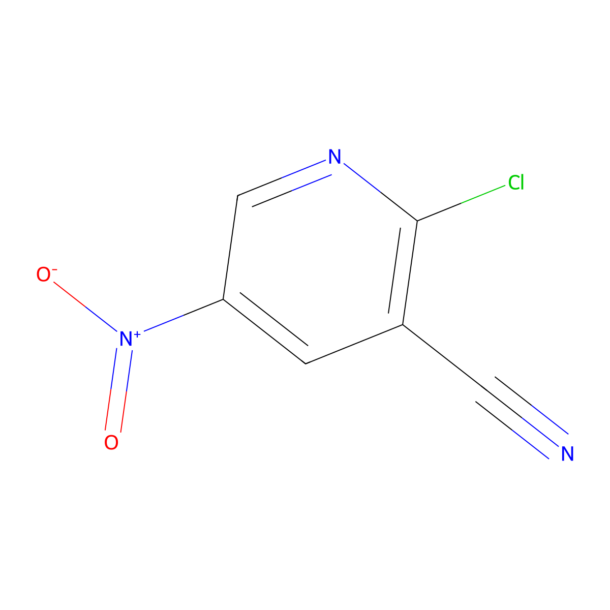 2-Chloro-5-nitropyridine-3-carbonitrile molecular structure, CAS 31309-08-7