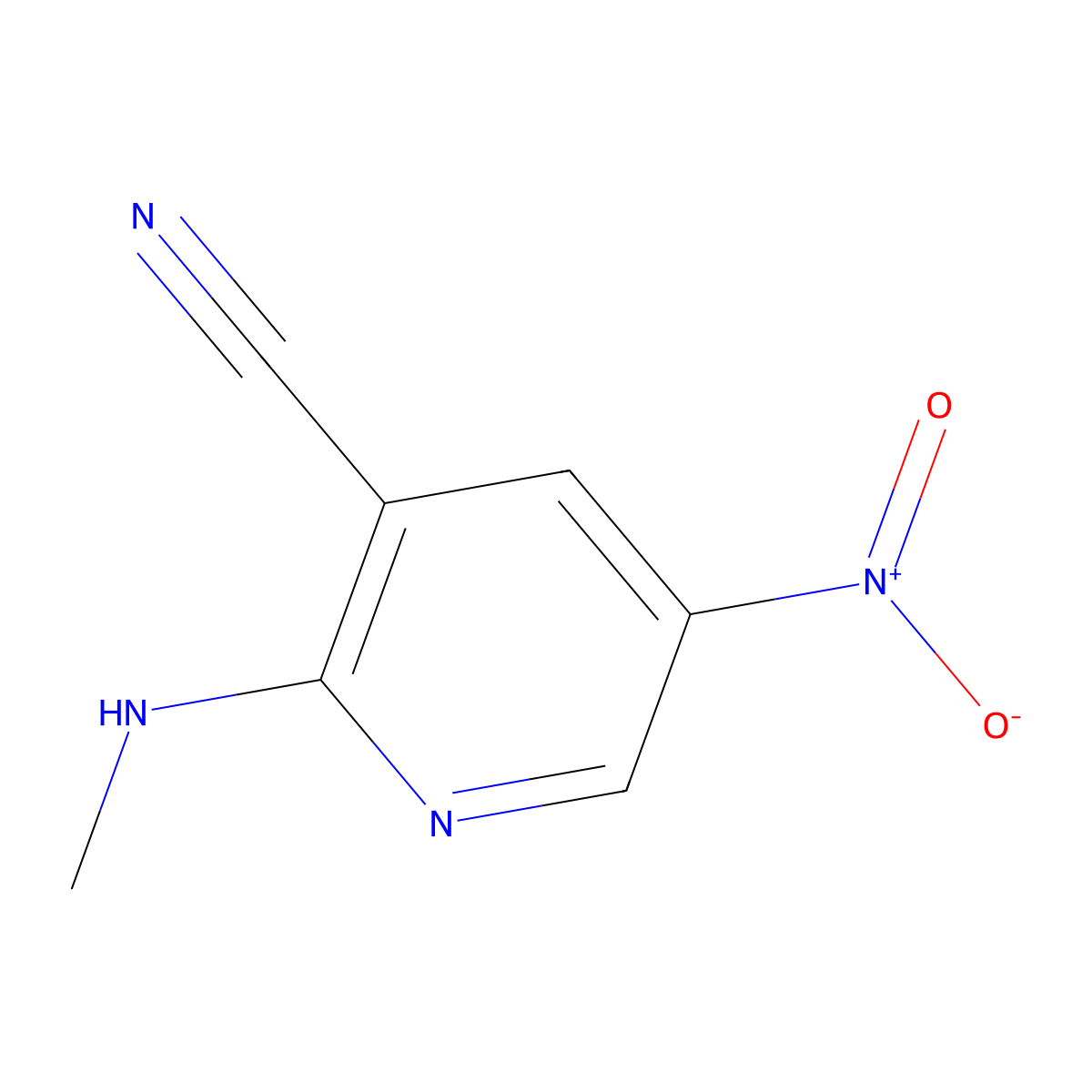 2-(Methylamino)-5-nitropyridine-3-carbonitrile molecular structure, CAS 31309-10-1