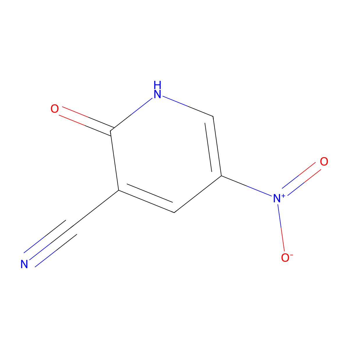 2-Hydroxy-5-nitropyridine-3-carbonitrile molecular structure, CAS 31309-38-3