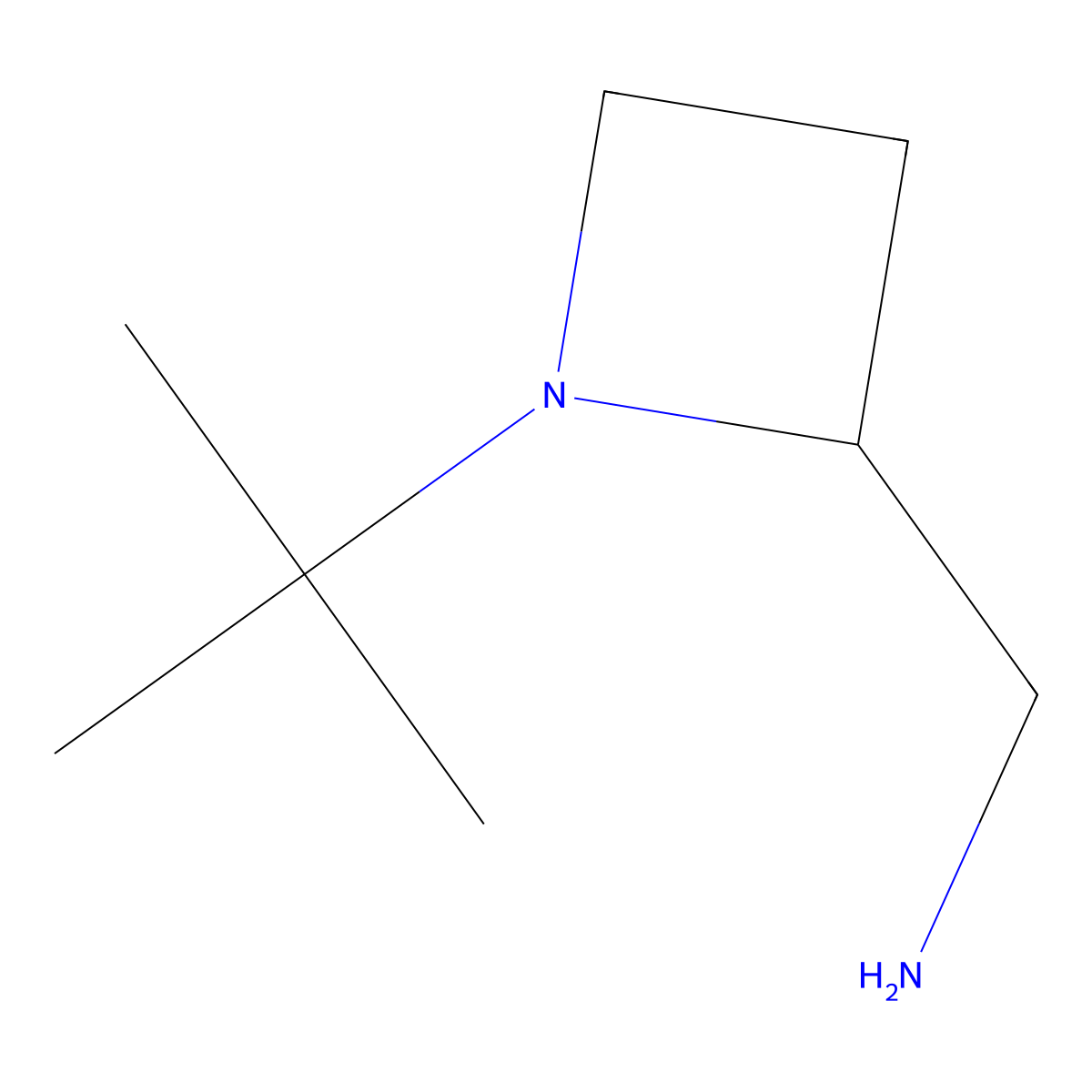 (1-Tert-butylazetidin-2-yl)methanamine molecular structure, CAS 31309-40-7