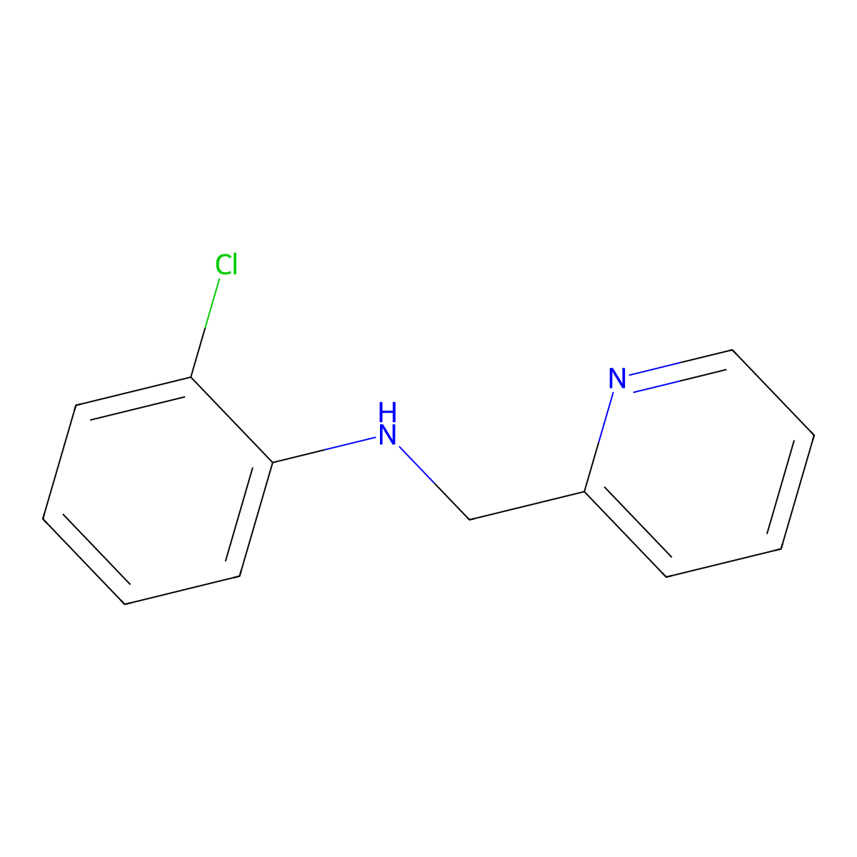 2-chloro-N-(pyridin-2-ylmethyl)aniline molecular structure, CAS 31309-47-4