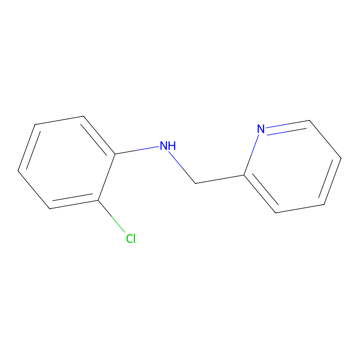 2-chloro-N-(pyridin-2-ylmethyl)aniline molecular structure, CAS 31309-47-4