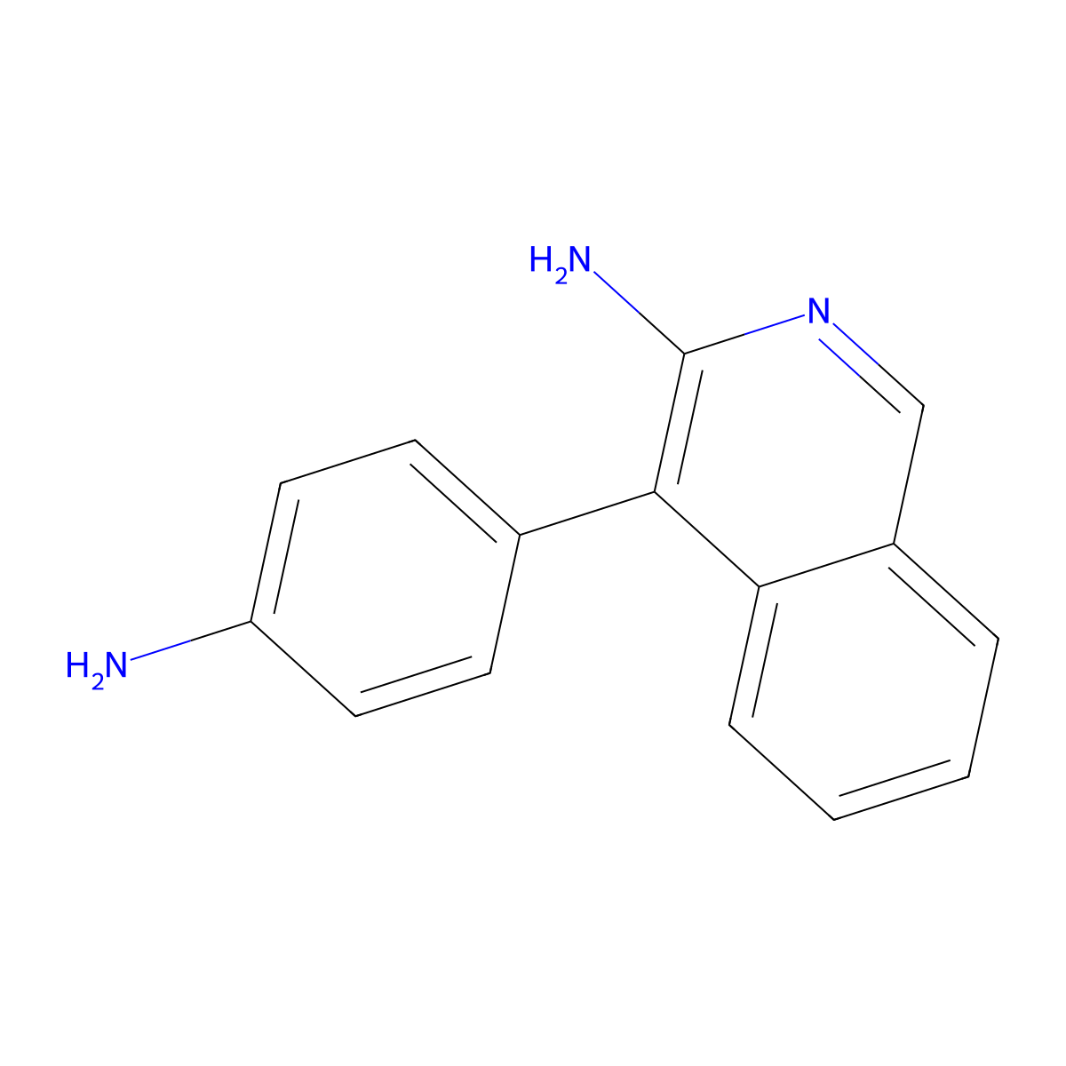 4-(4-Aminophenyl)isoquinolin-3-amine molecular structure, CAS 31309-67-8