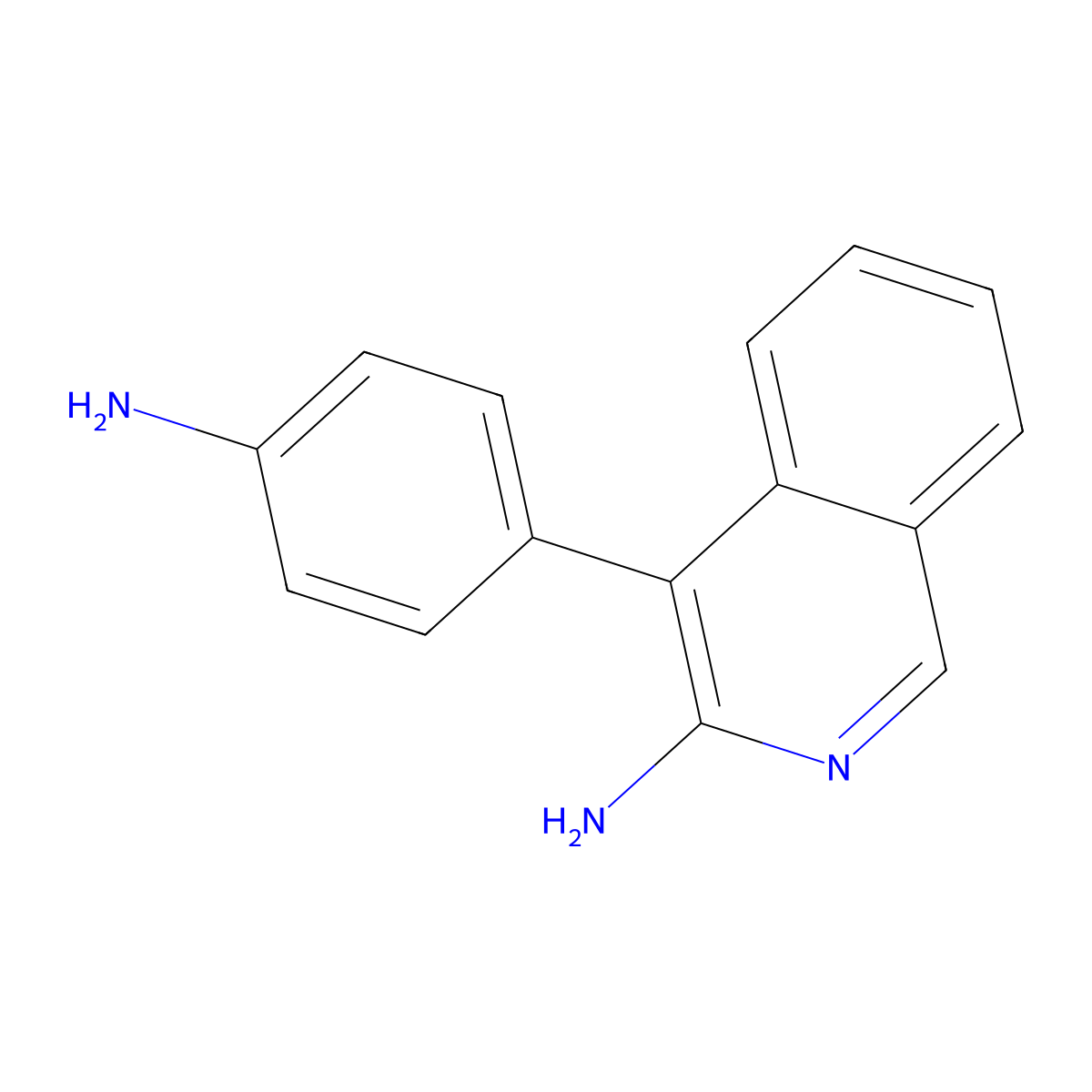 4-(4-Aminophenyl)isoquinolin-3-amine molecular structure, CAS 31309-67-8