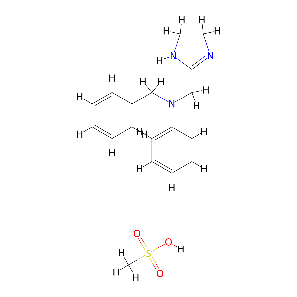 Antazoline Mesylate molecular structure, CAS 3131-32-6