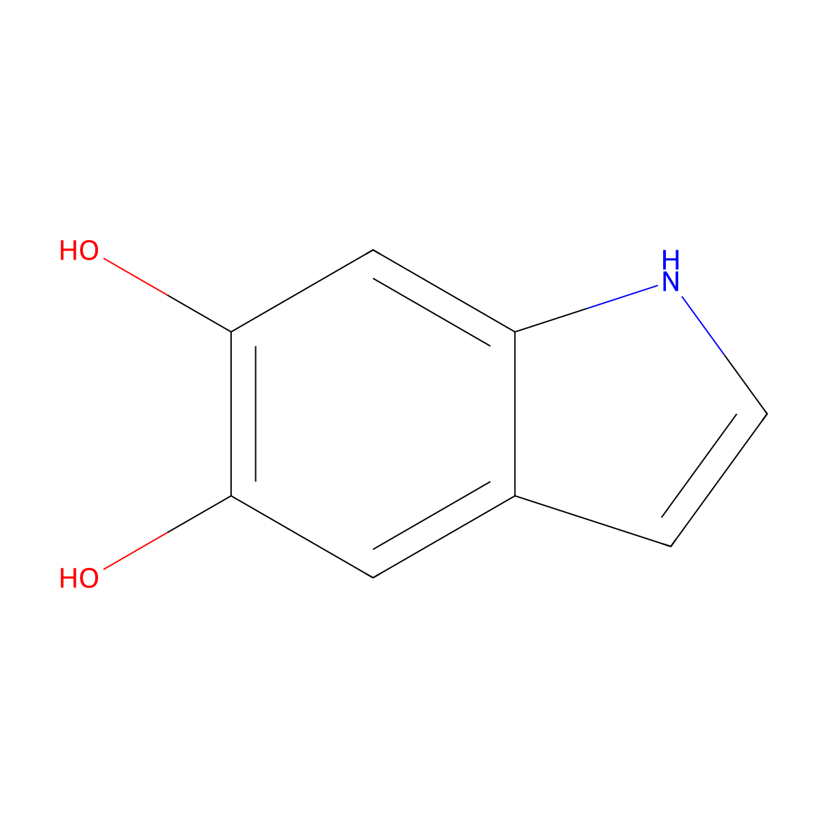 5,6-Dihydroxyindole molecular structure, CAS 3131-52-0