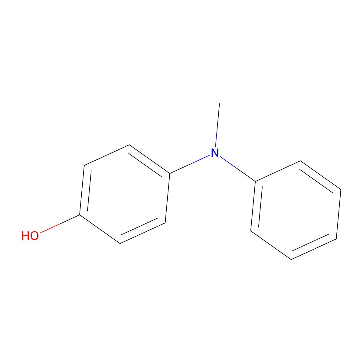 Phenol, 4-(methylphenylamino)- molecular structure, CAS 31310-72-2