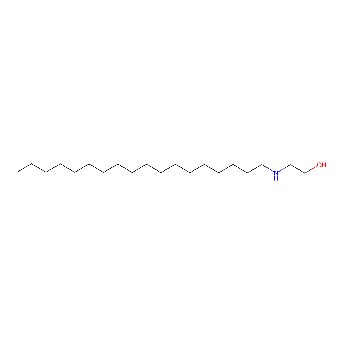 2-(Octadecylamino)ethanol molecular structure, CAS 31314-15-5