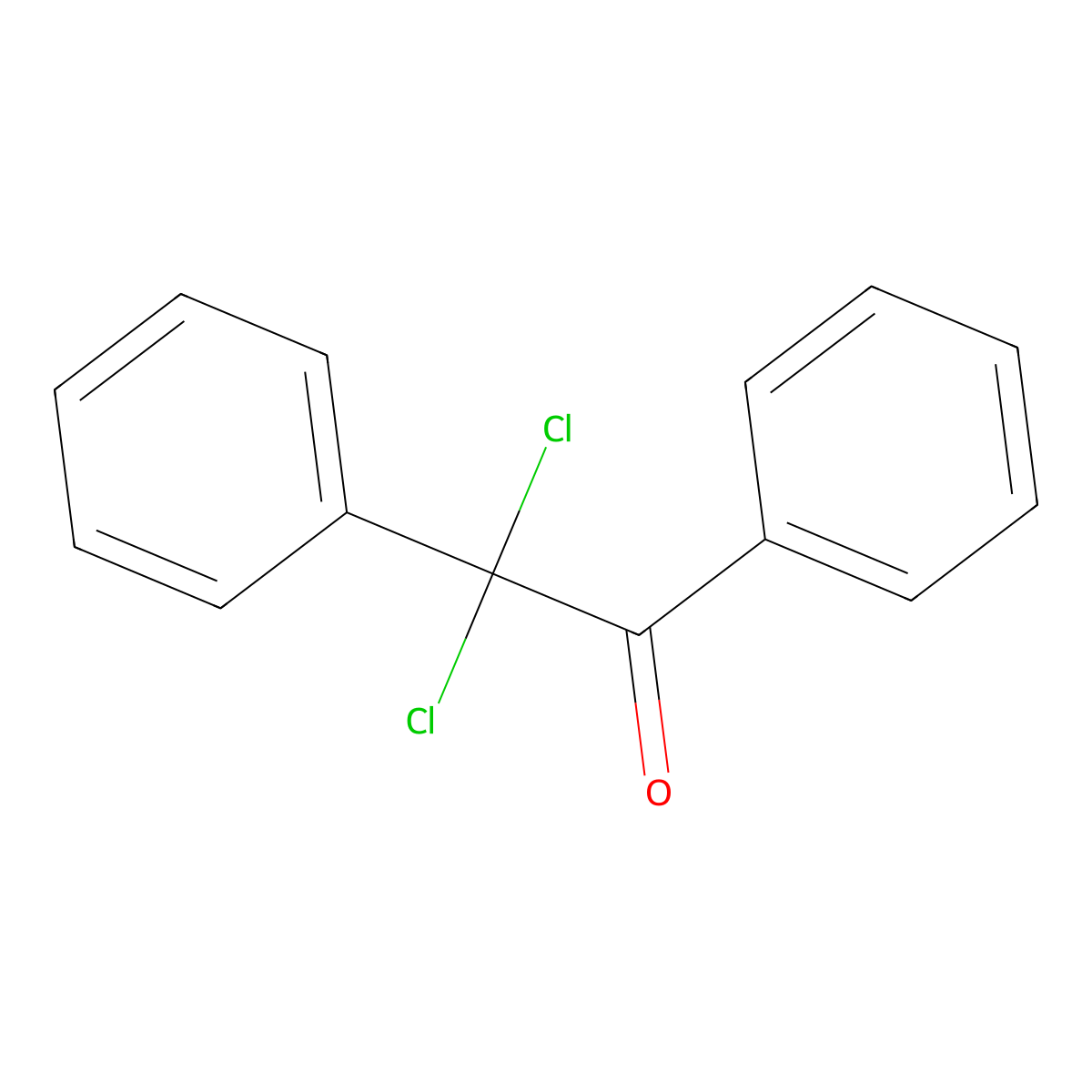 2,2-Dichloro-1,2-diphenylethanone molecular structure, CAS 31315-51-2