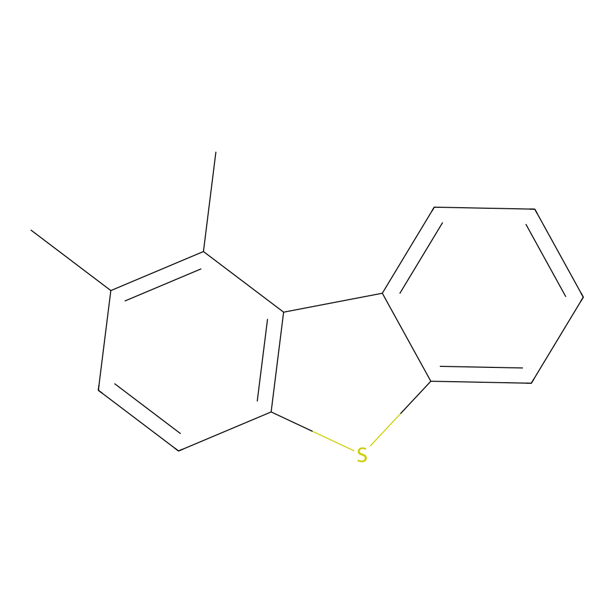 1,2-Dimethyldibenzothiophene molecular structure, CAS 31317-14-3