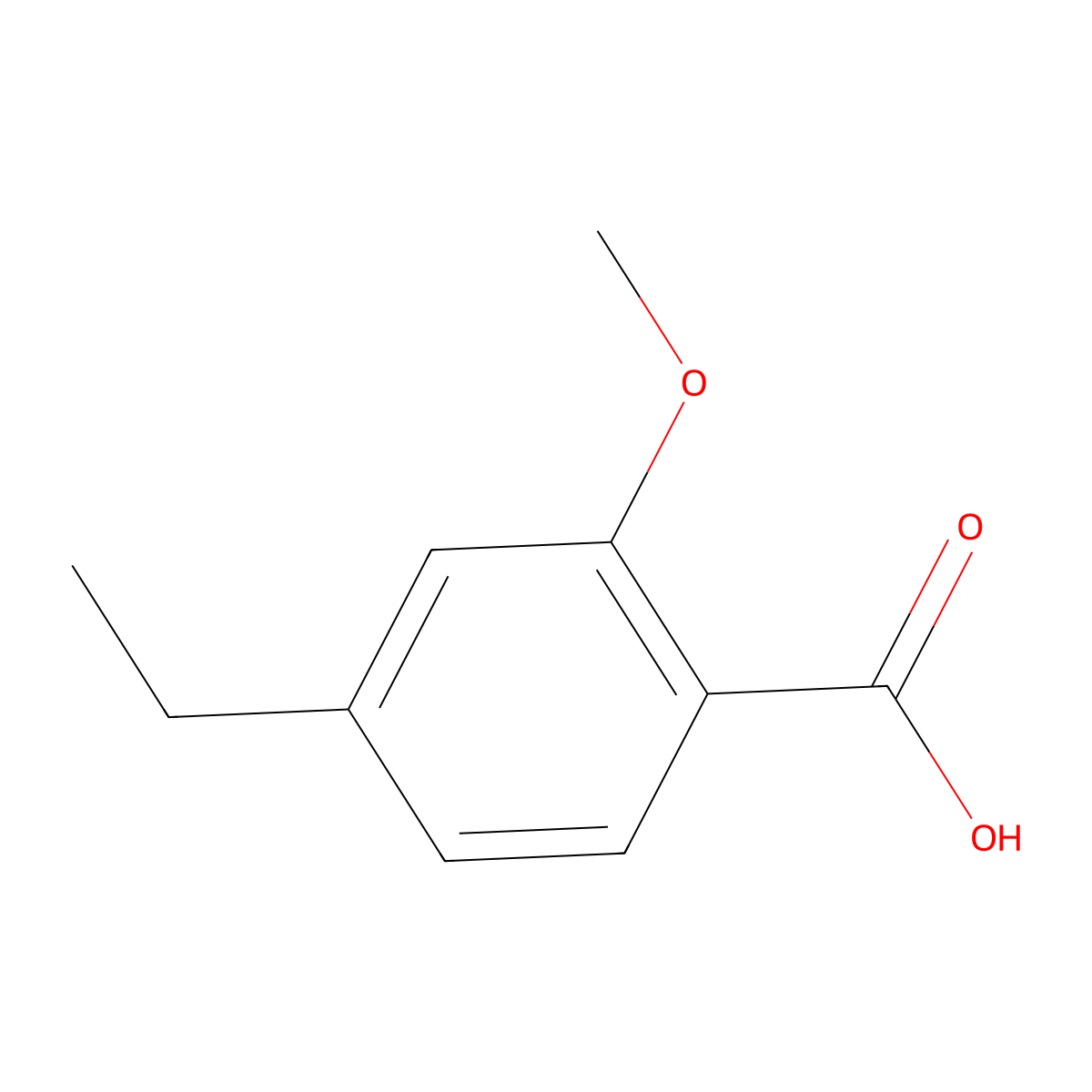 4-Ethyl-2-methoxybenzoic acid molecular structure, CAS 3132-35-2