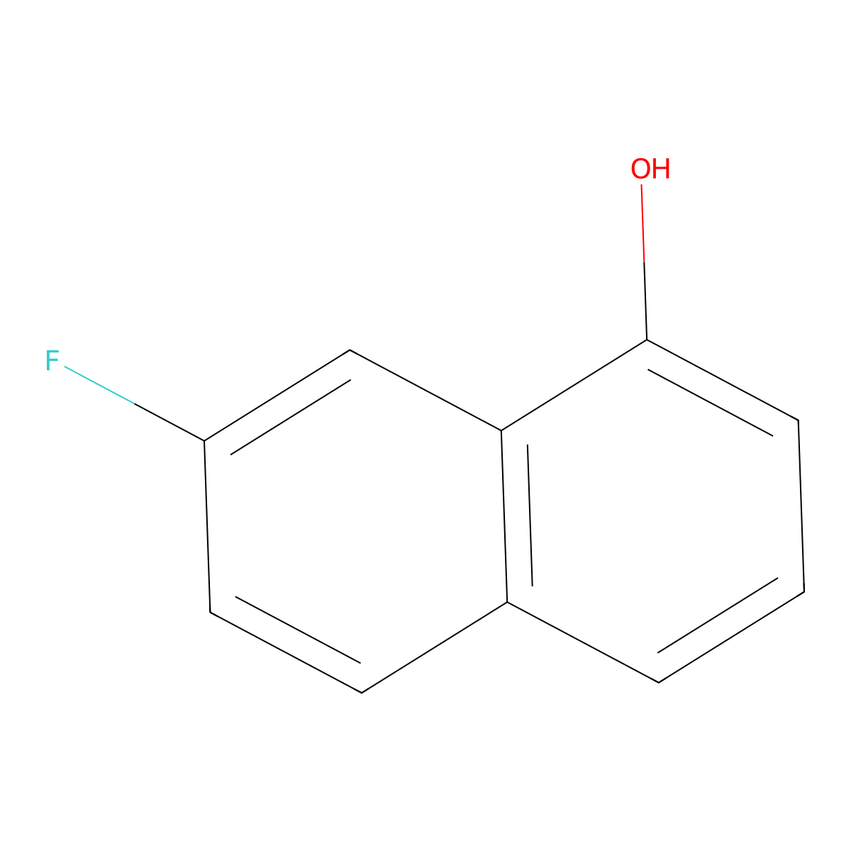 7-Fluoro-1-naphthol molecular structure, CAS 3132-92-1