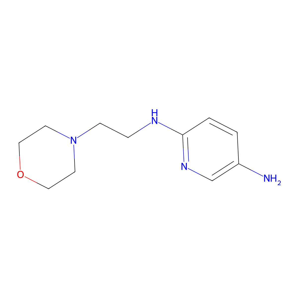 2-N-[2-(morpholin-4-yl)ethyl]pyridine-2,5-diamine molecular structure, CAS 313219-62-4