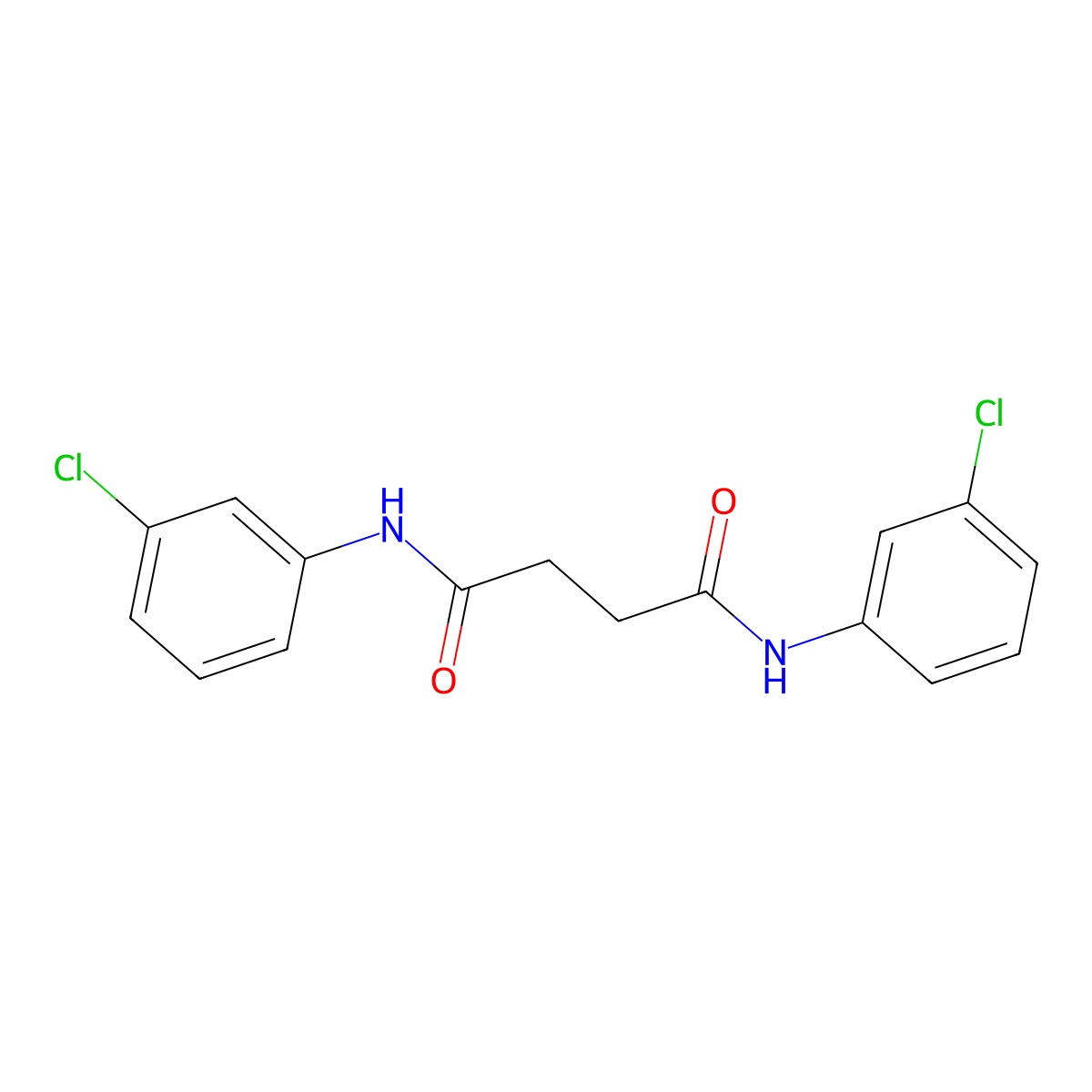 N,N'-bis(3-chlorophenyl)butanediamide molecular structure, CAS 313219-65-7