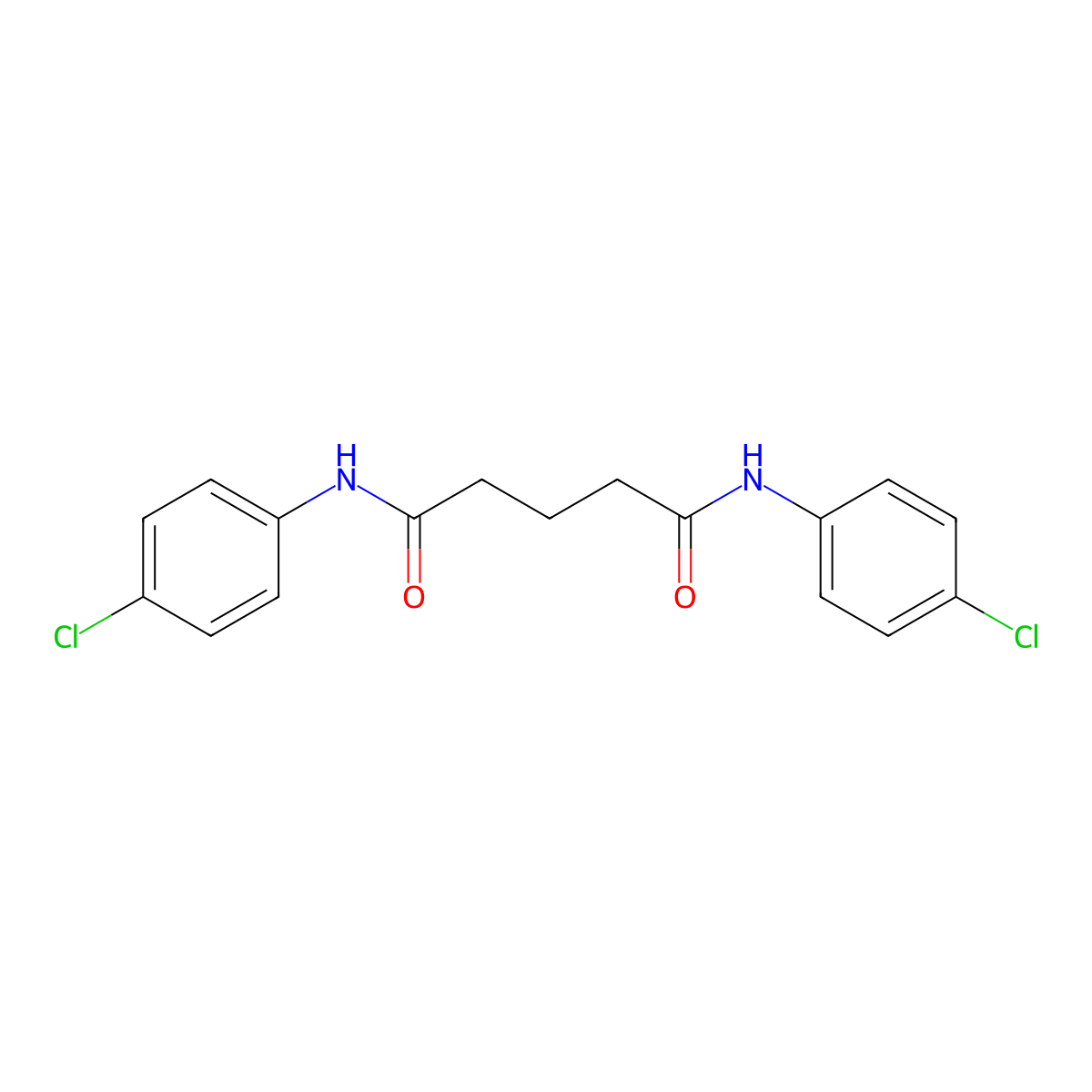 N,N'-bis(4-chlorophenyl)pentanediamide molecular structure, CAS 313219-67-9