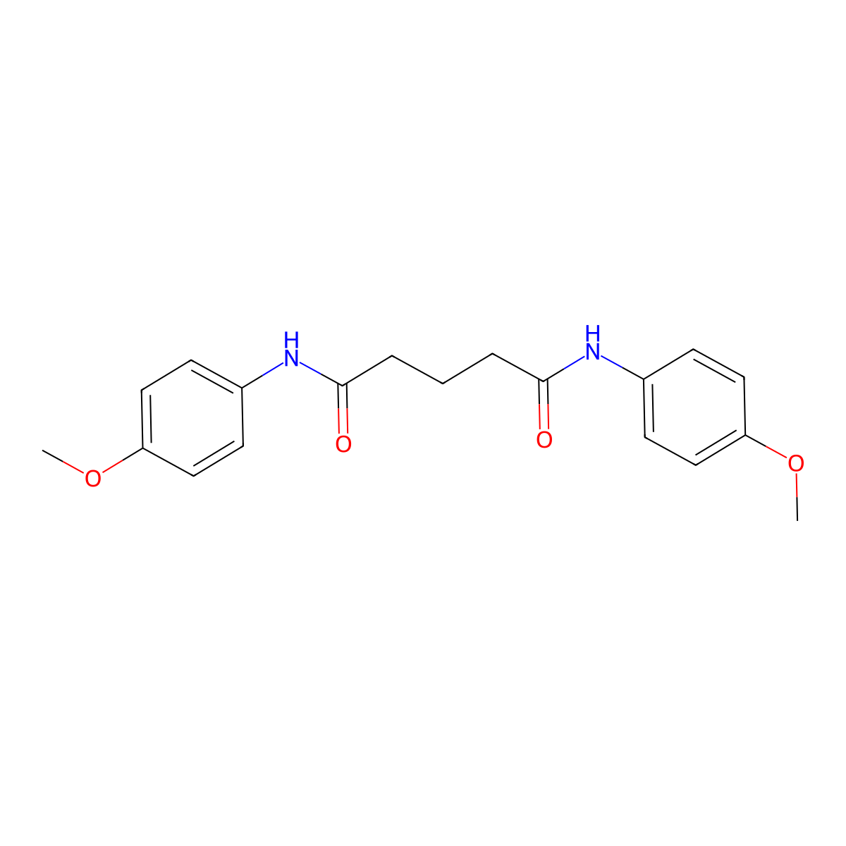 N,N'-bis(4-methoxyphenyl)pentanediamide molecular structure, CAS 313219-68-0