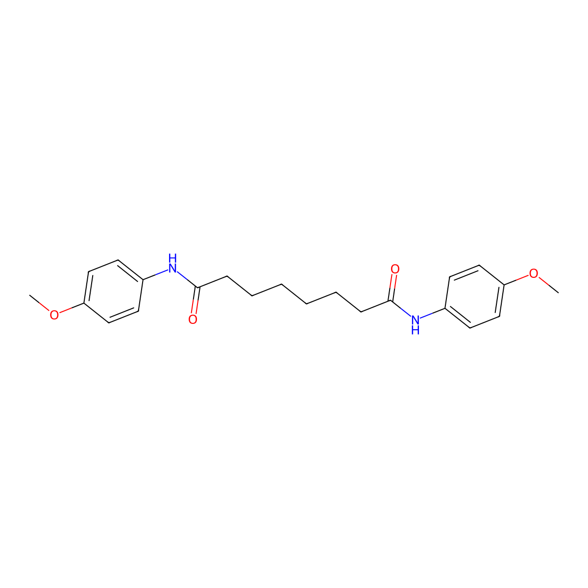 N,N'-bis(4-methoxyphenyl)octanediamide molecular structure, CAS 313219-71-5