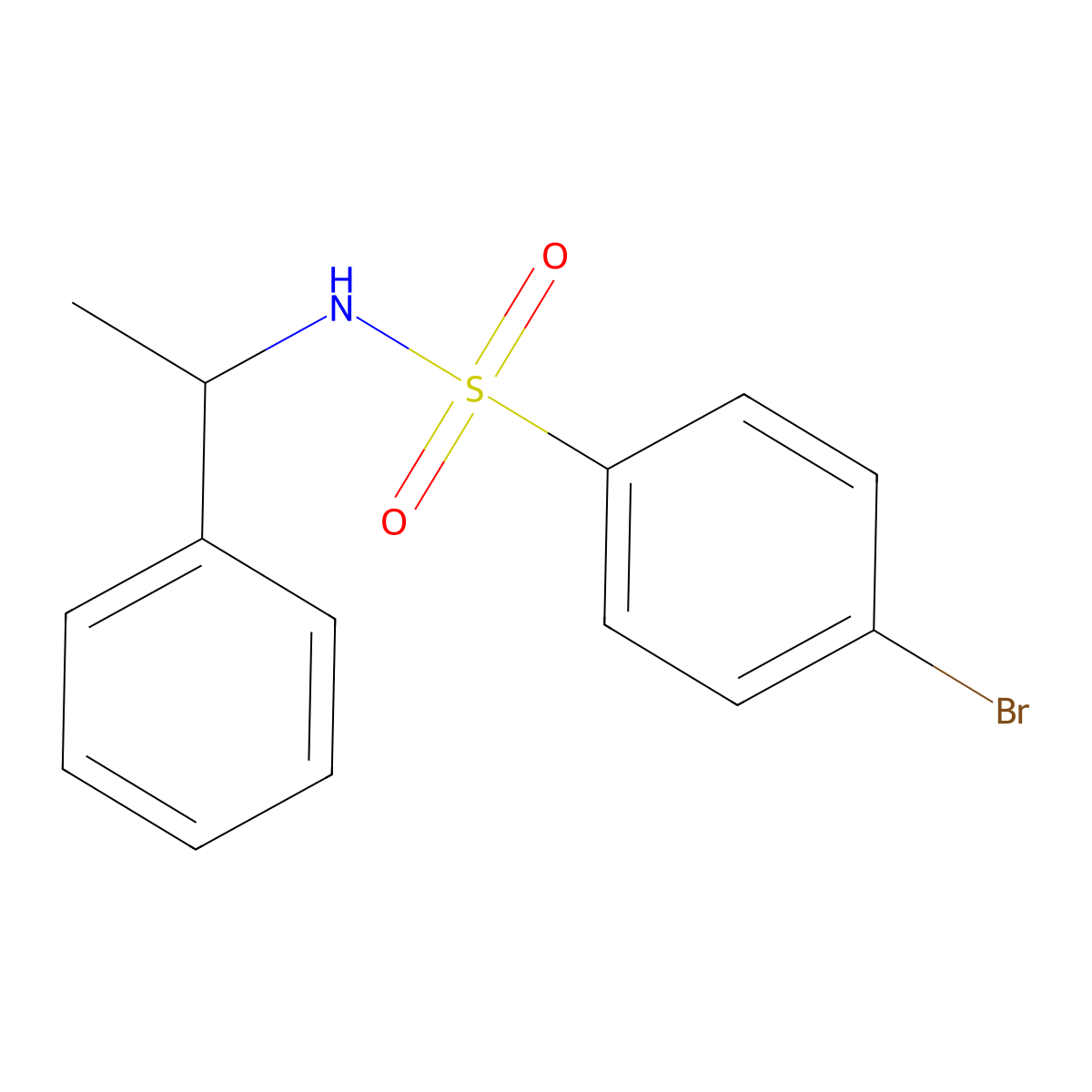 4-bromo-N-(1-phenylethyl)benzenesulfonamide molecular structure, CAS 313221-45-3