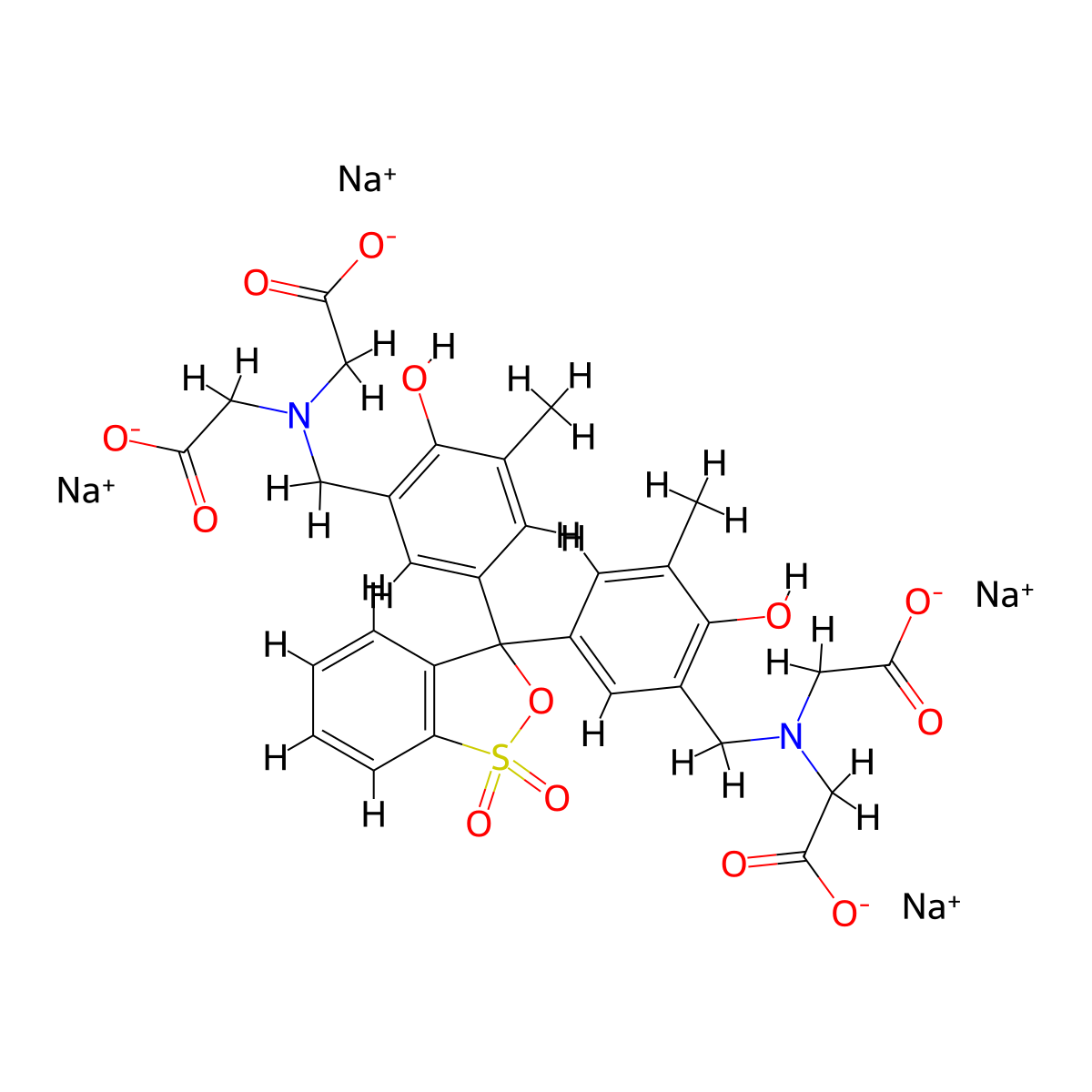 Xylenol Orange tetrasodium salt molecular structure, CAS 313223-06-2