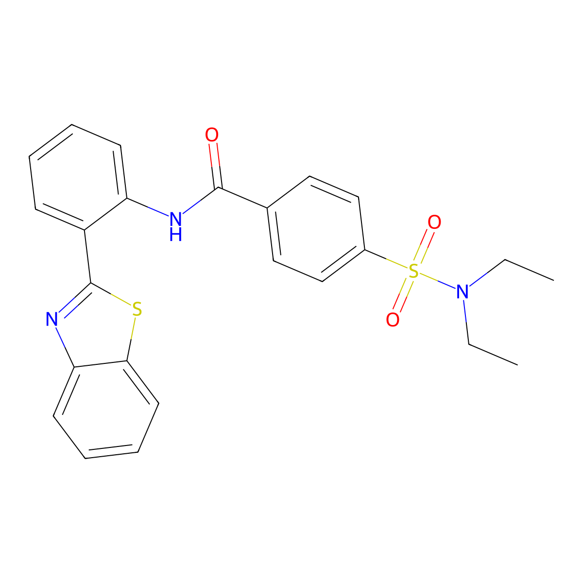 N-[2-(1,3-benzothiazol-2-yl)phenyl]-4-(diethylsulfamoyl)benzamide molecular structure, CAS 313223-46-0