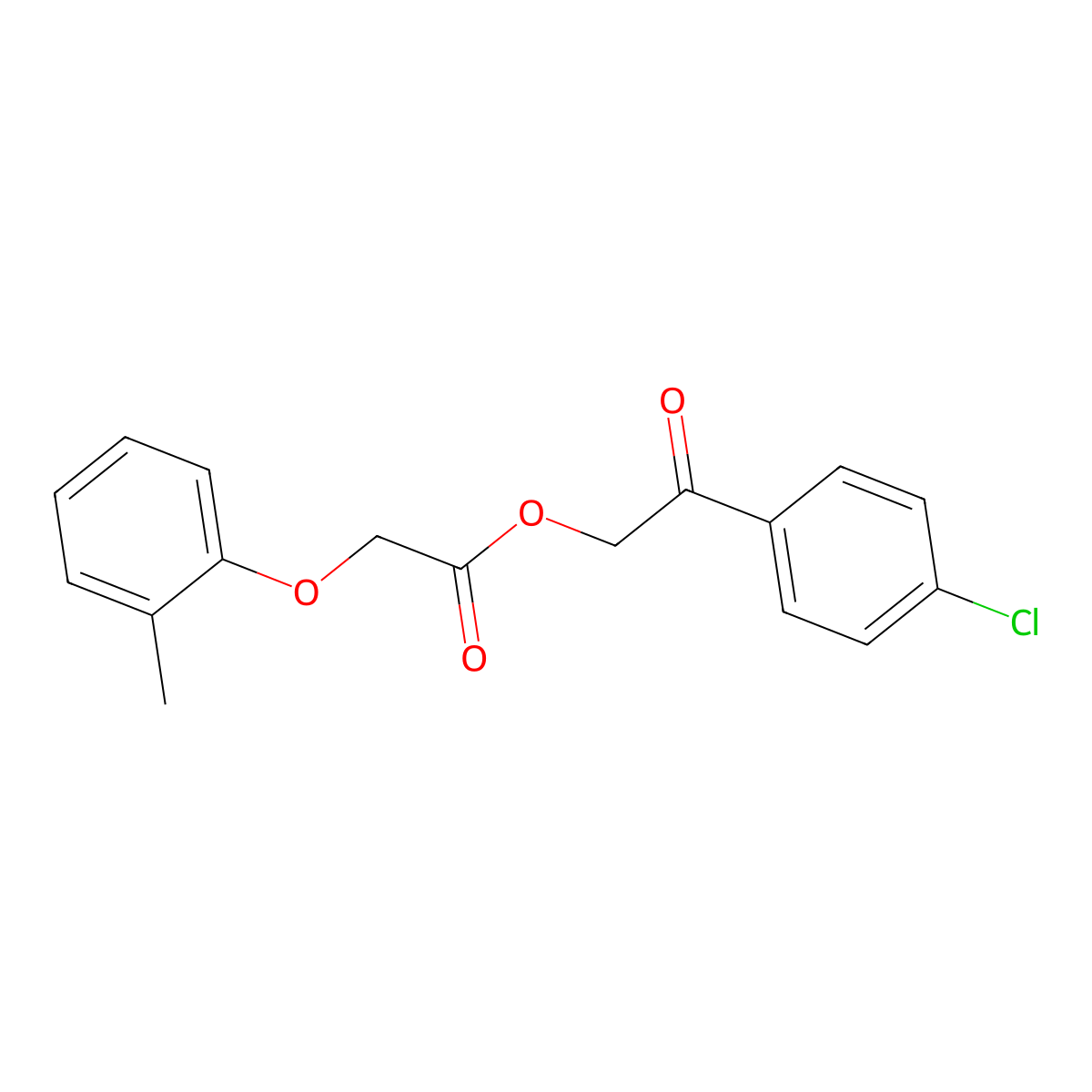 2-(4-Chlorophenyl)-2-oxoethyl (2-methylphenoxy)acetate molecular structure, CAS 313223-51-7