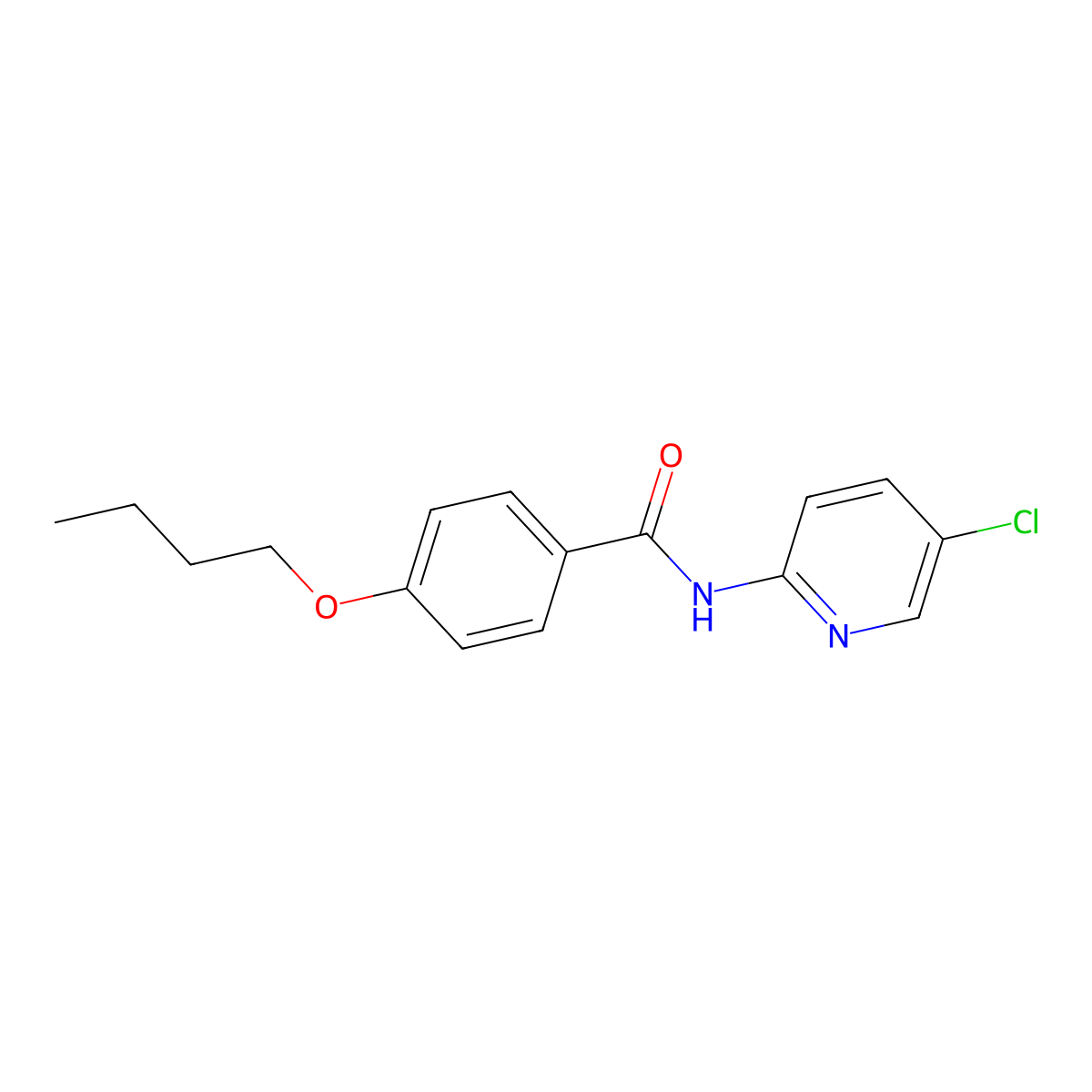 4-butoxy-N-(5-chloropyridin-2-yl)benzamide molecular structure, CAS 313223-69-7
