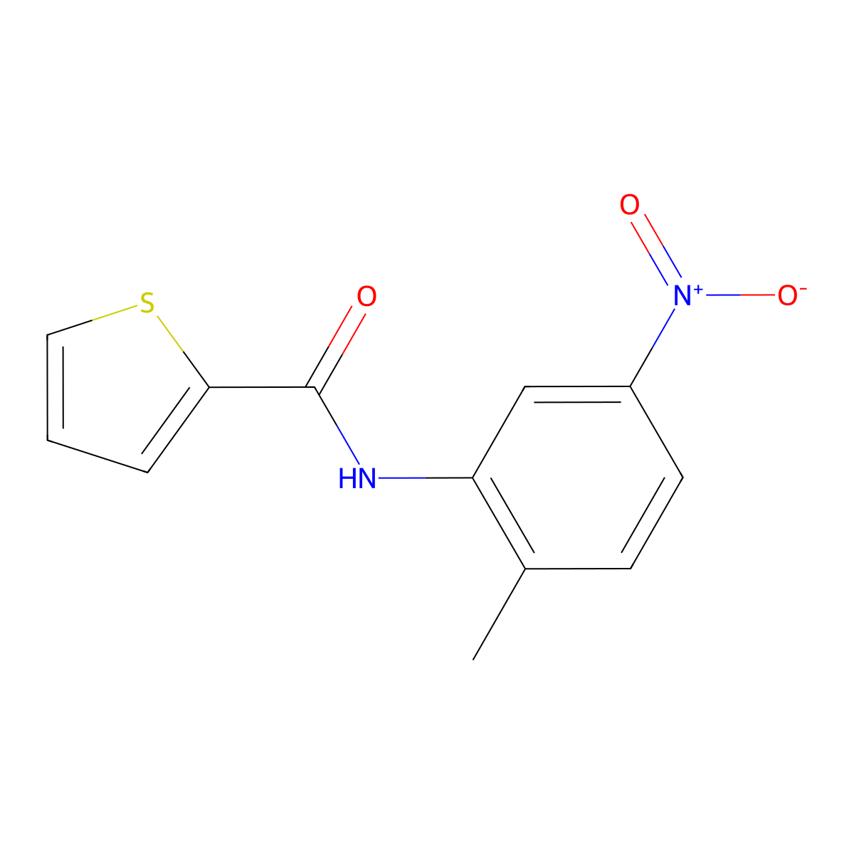 N-(2-methyl-5-nitrophenyl)thiophene-2-carboxamide molecular structure, CAS 313223-72-2