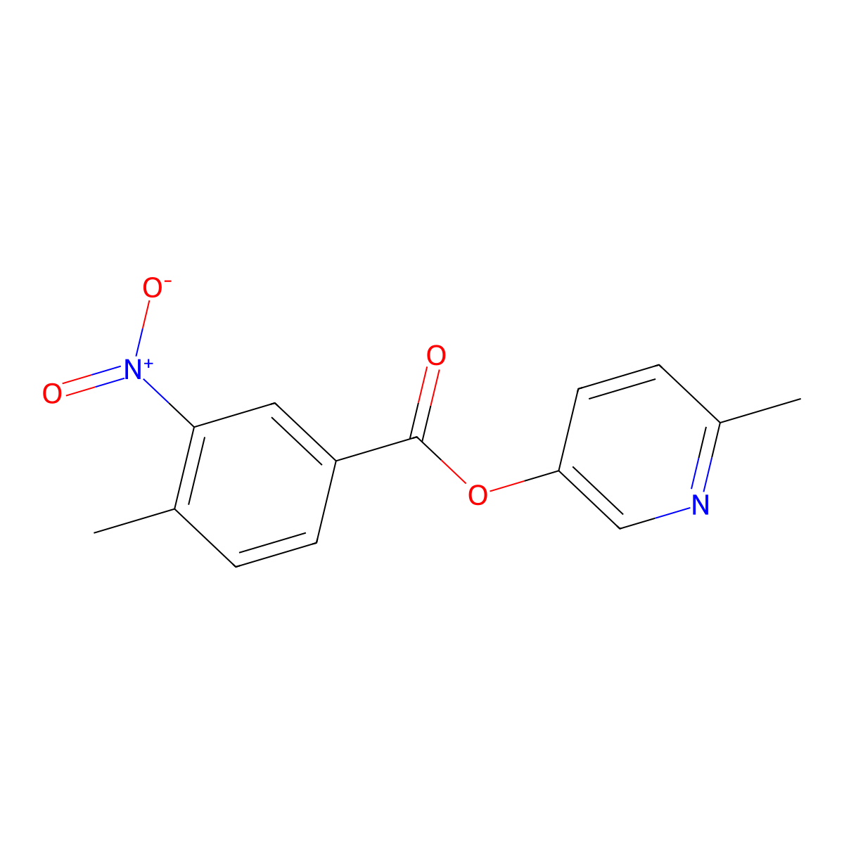 6-Methylpyridin-3-yl 4-methyl-3-nitrobenzoate molecular structure, CAS 313223-78-8