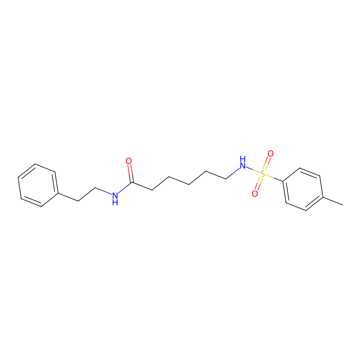 6-(Toluene-4-sulfonylamino)-hexanoic acid phenethyl-amide molecular structure, CAS 313223-81-3