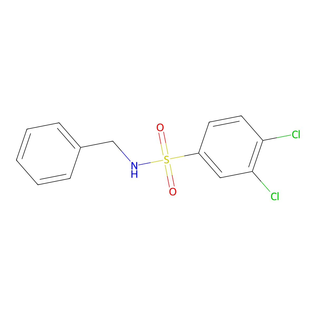 N-benzyl-3,4-dichlorobenzenesulfonamide molecular structure, CAS 313223-87-9
