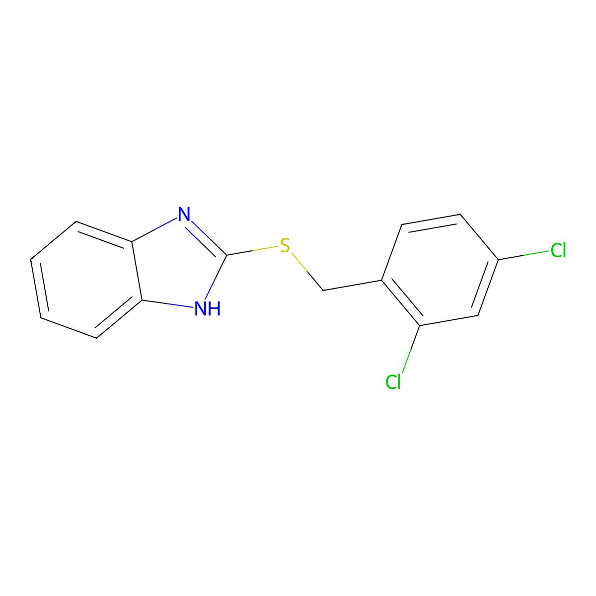 2-[(2,4-dichlorobenzyl)sulfanyl]-1H-benzimidazole molecular structure, CAS 313224-32-7
