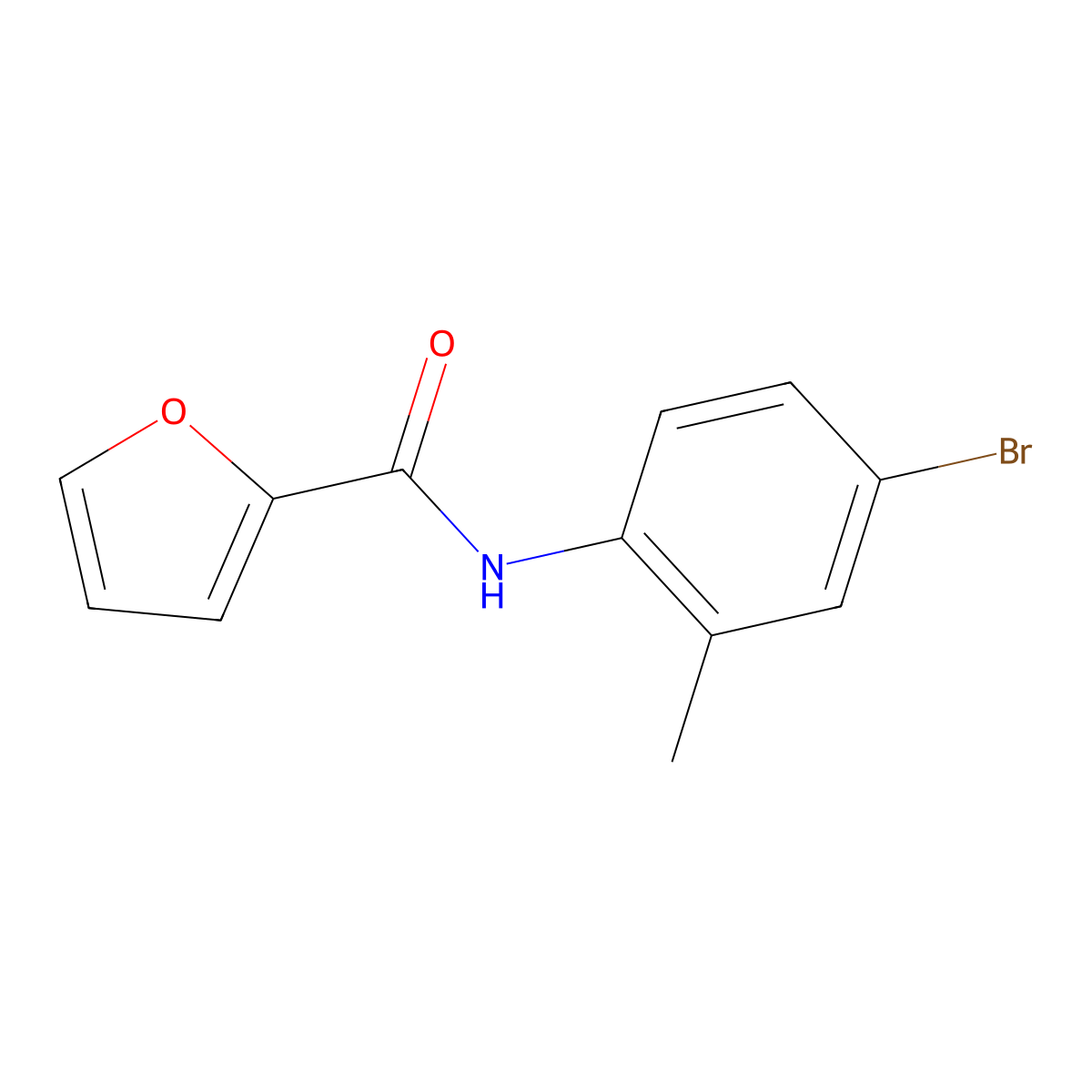 N-(4-bromo-2-methylphenyl)furan-2-carboxamide molecular structure, CAS 313224-53-2
