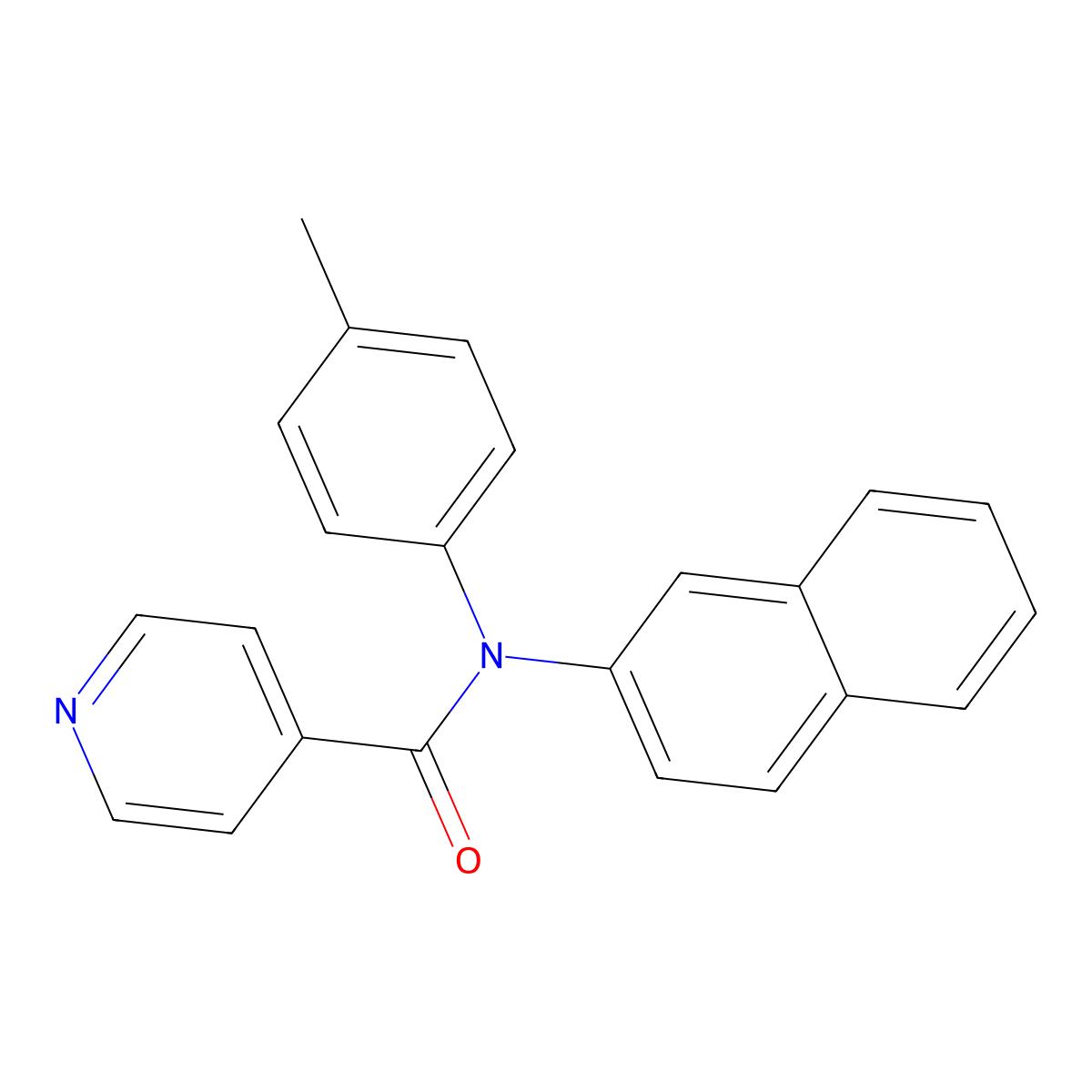 N-(4-methylphenyl)-N-(naphthalen-2-yl)pyridine-4-carboxamide molecular structure, CAS 313224-54-3