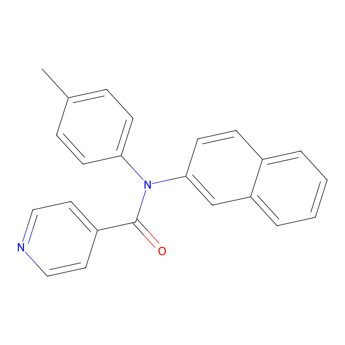 N-(4-methylphenyl)-N-(naphthalen-2-yl)pyridine-4-carboxamide molecular structure, CAS 313224-54-3