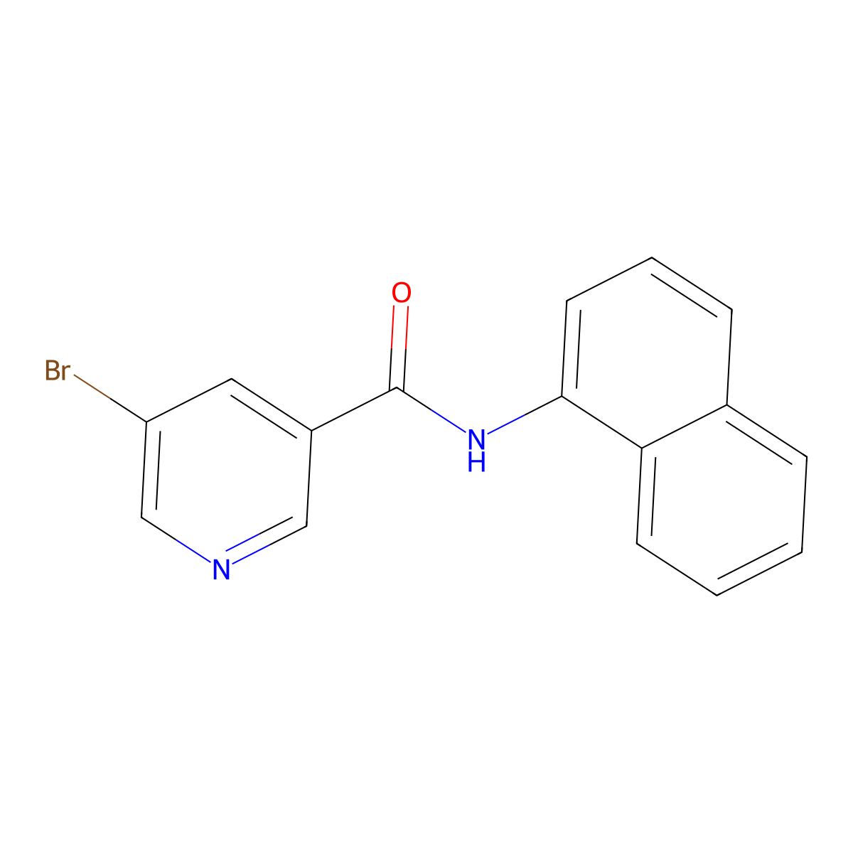 5-Bromo-N-naphthalen-1-yl-nicotinamide molecular structure, CAS 313224-63-4