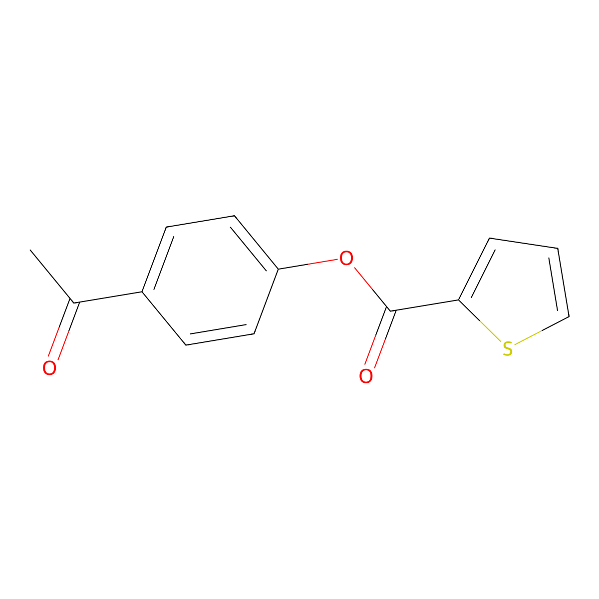 4-Acetylphenyl 2-thiophenecarboxylate molecular structure, CAS 313224-87-2