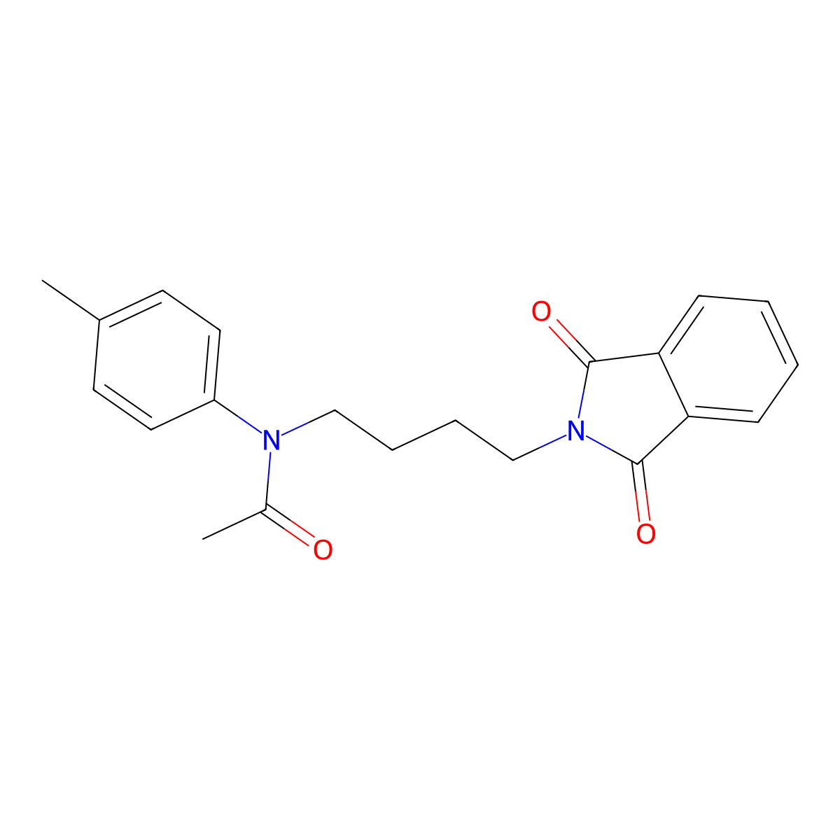 N-[4-(1,3-dioxo-1,3-dihydro-2H-isoindol-2-yl)butyl]-N-(4-methylphenyl)acetamide molecular structure, CAS 313224-99-6