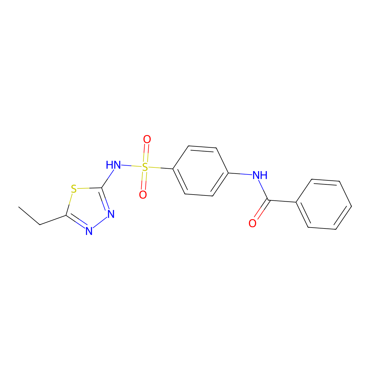 N-{4-[(5-ethyl-1,3,4-thiadiazol-2-yl)sulfamoyl]phenyl}benzamide molecular structure, CAS 313225-77-3