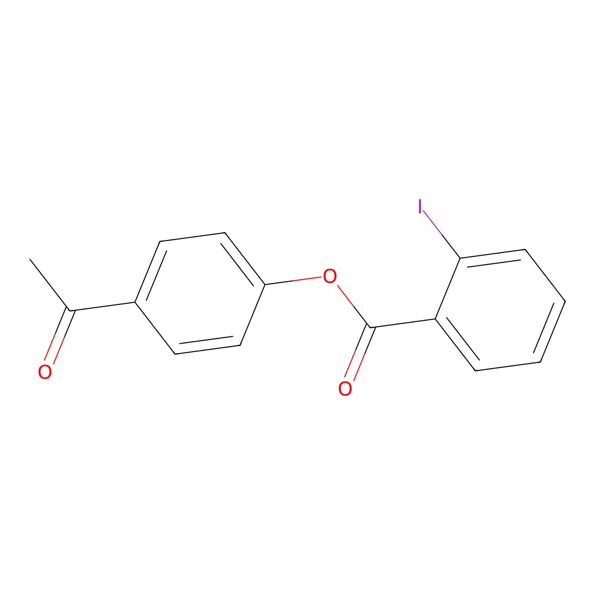 4-Acetylphenyl 2-iodobenzoate molecular structure, CAS 313225-79-5