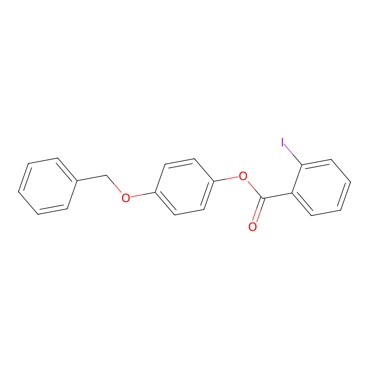 4-(Benzyloxy)phenyl 2-iodobenzoate molecular structure, CAS 313225-82-0