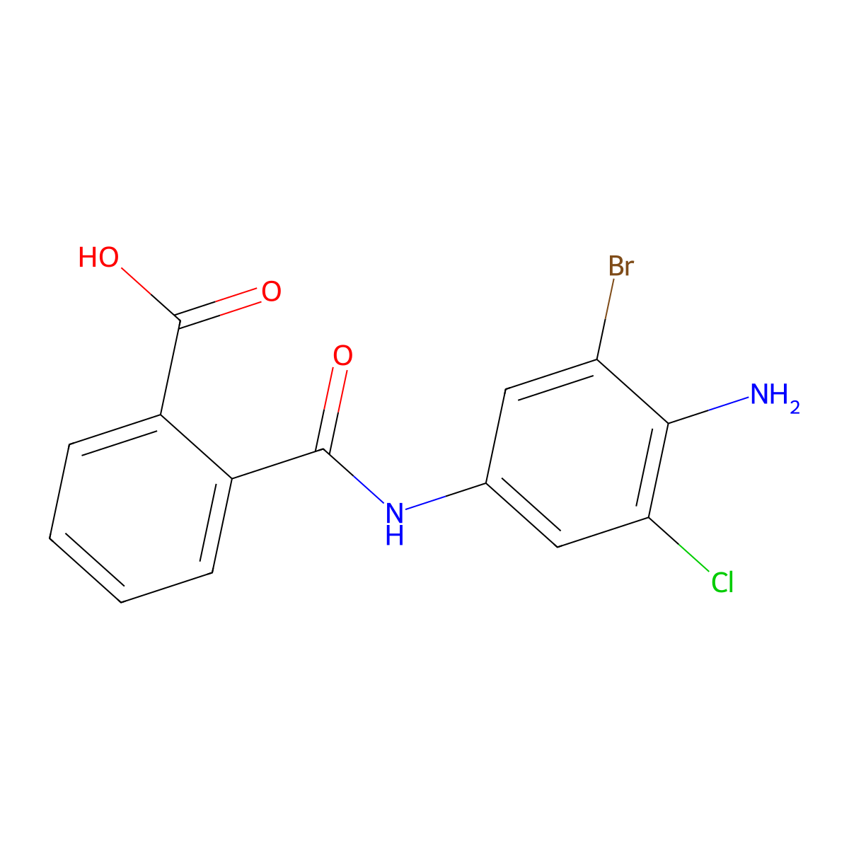 2-[(4-Amino-3-bromo-5-chloroanilino)carbonyl]benzoic acid molecular structure, CAS 313226-43-6