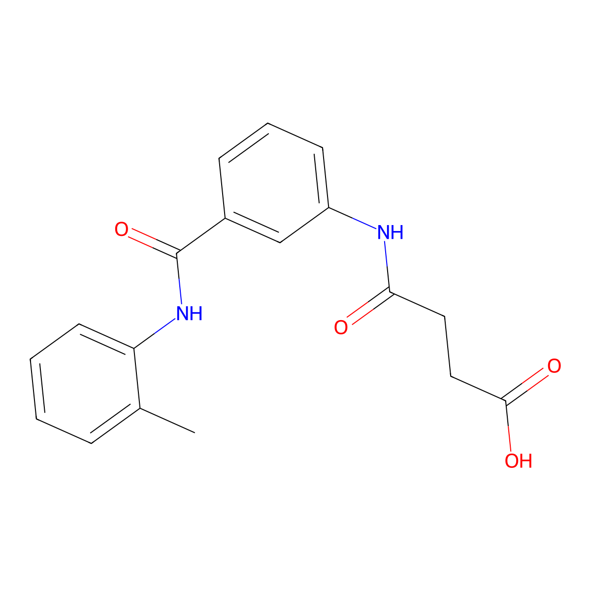 4-[3-[(2-Methylphenyl)carbamoyl]anilino]-4-oxobutanoic acid molecular structure, CAS 313226-44-7