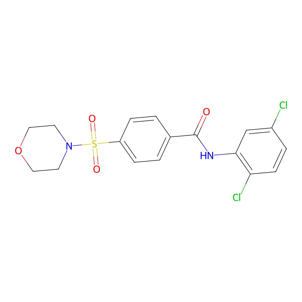 N-(2,5-dichlorophenyl)-4-(morpholinosulfonyl)benzamide molecular structure, CAS 313226-54-9