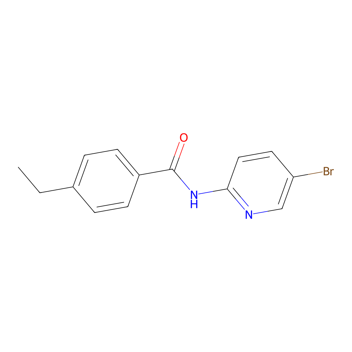 N-(5-bromopyridin-2-yl)-4-ethylbenzamide molecular structure, CAS 313226-90-3