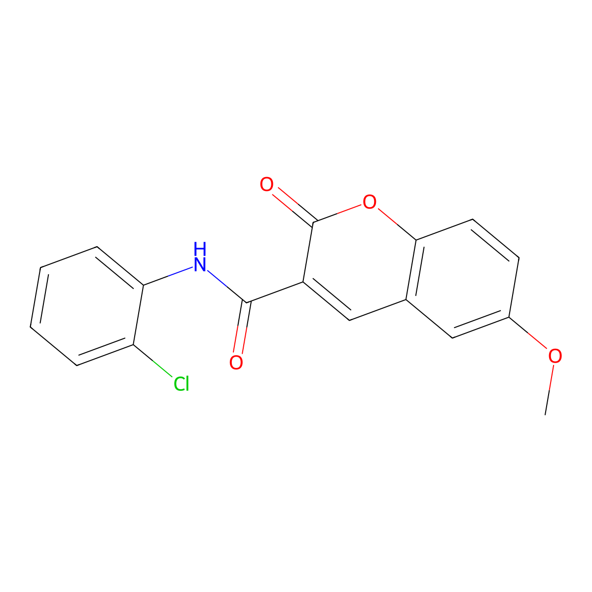 N-(2-chlorophenyl)-6-methoxy-2-oxo-2H-chromene-3-carboxamide molecular structure, CAS 313227-28-0