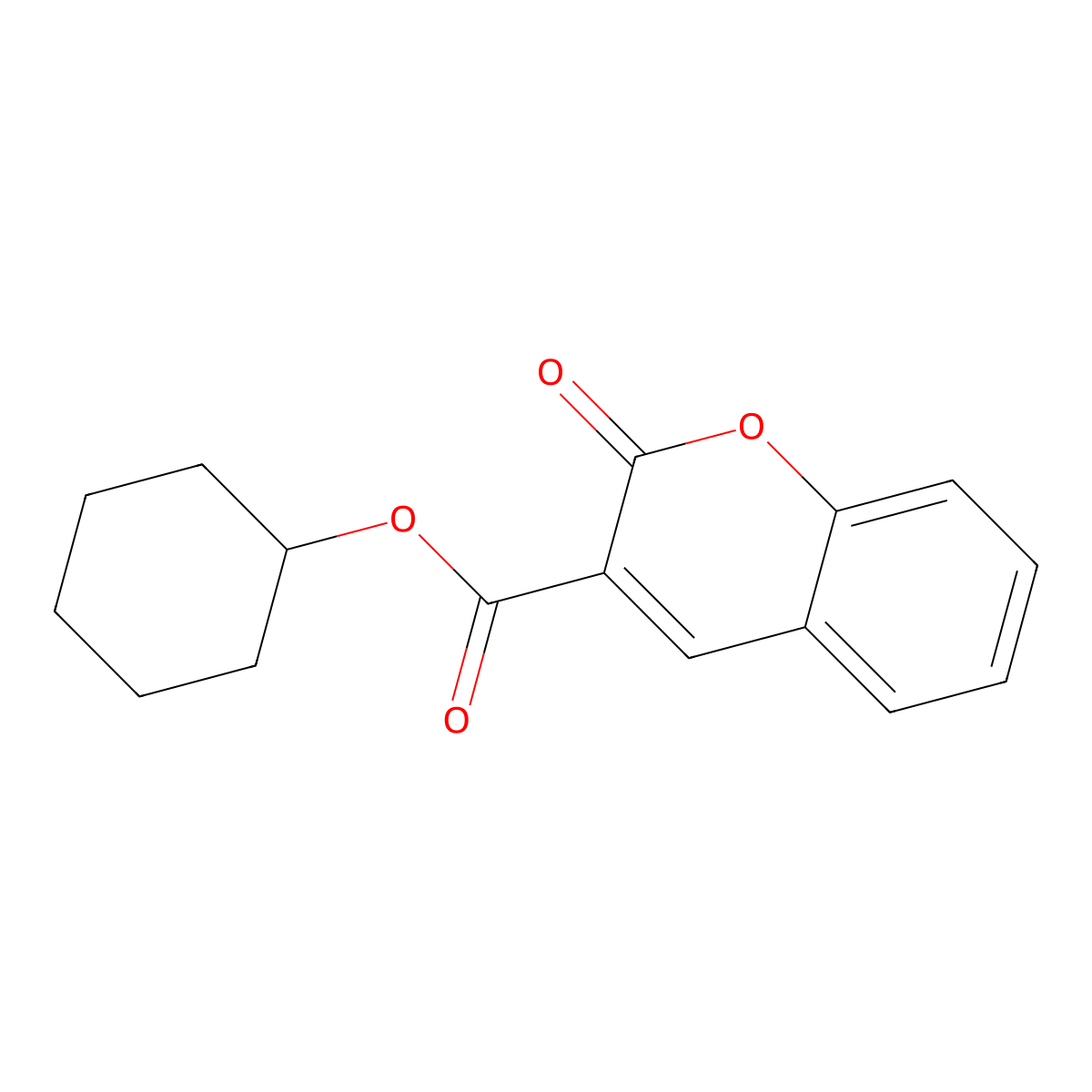 cyclohexyl 2-oxo-2H-chromene-3-carboxylate molecular structure, CAS 313229-95-7