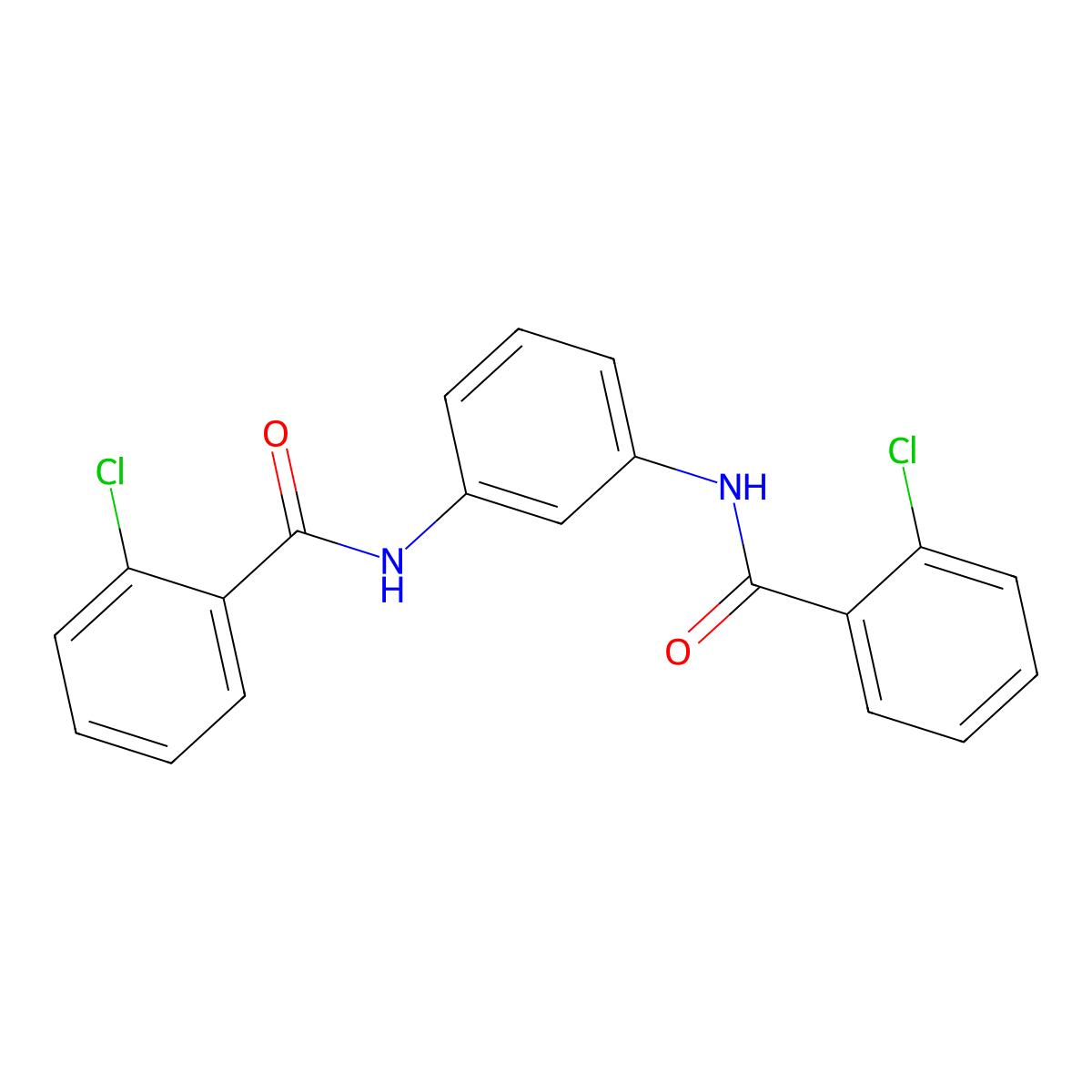 2-Chloro-N-(3-((2-chlorobenzoyl)amino)phenyl)benzamide molecular structure, CAS 313230-76-1