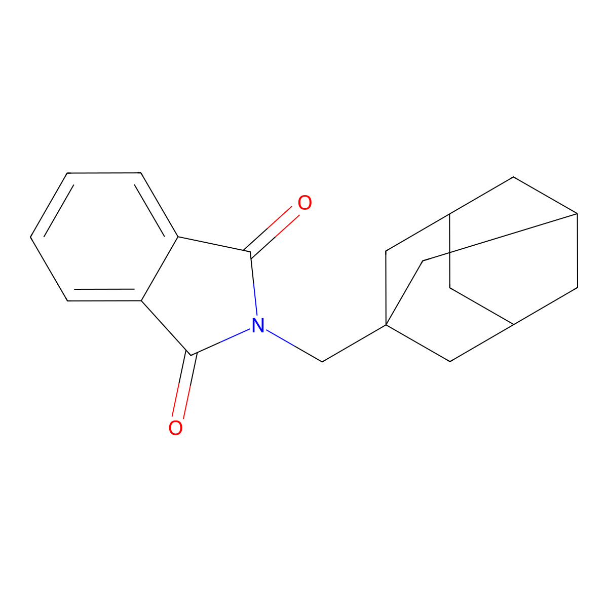 2-(1-Adamantylmethyl)isoindoline-1,3-dione molecular structure, CAS 313231-15-1